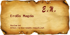 Erdős Magda névjegykártya